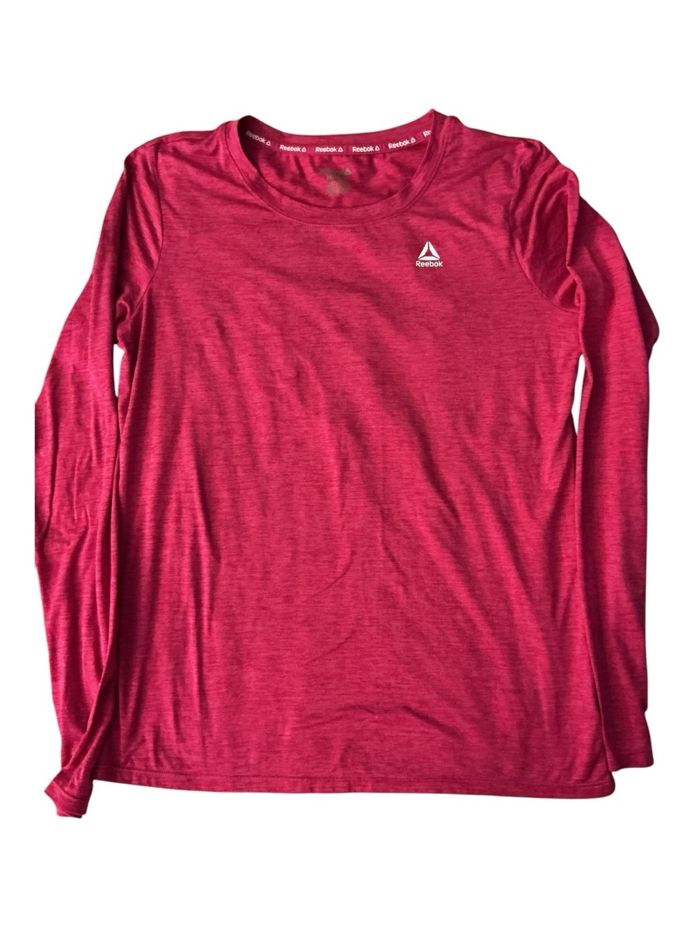 Reebok Long Sleeve Athletic Top in Pink activewear athleisure sporty collegiate